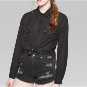 Wild Fable Women's Long Sleeve Button-Down Western